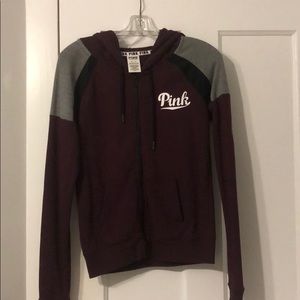 PINK maroon colored hoodie
